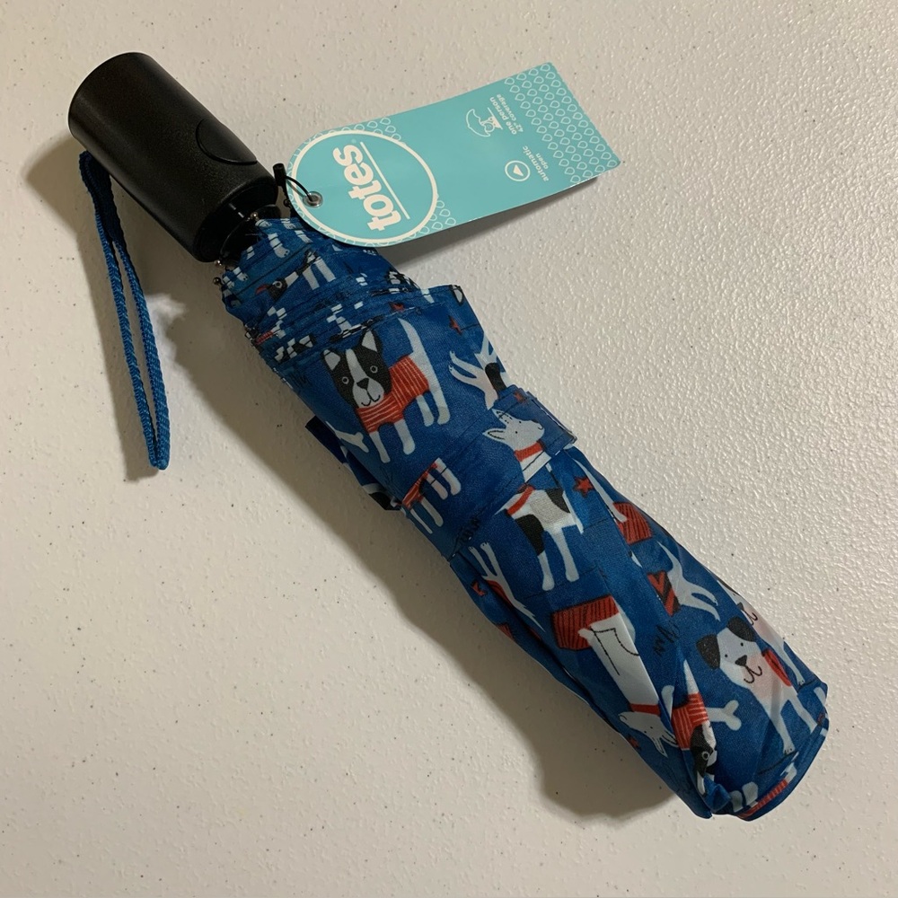 Totes Dog Graphics All-Over-Print Compact Umbrella-New